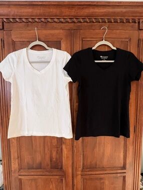 NWOT Champion T Shirts | Set of 2 | Size M | Black & White | see pics